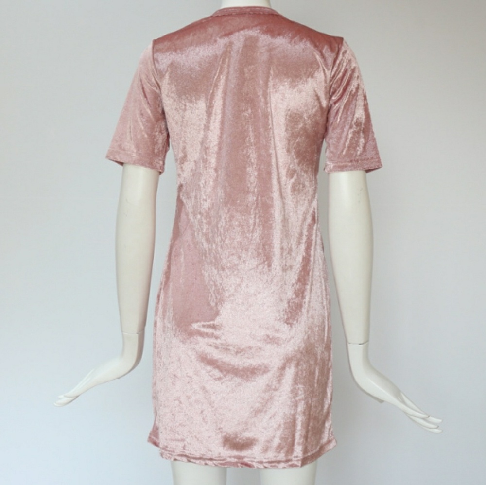 NEW CRUSHED VELVET DRESS - Picture 7 of 8